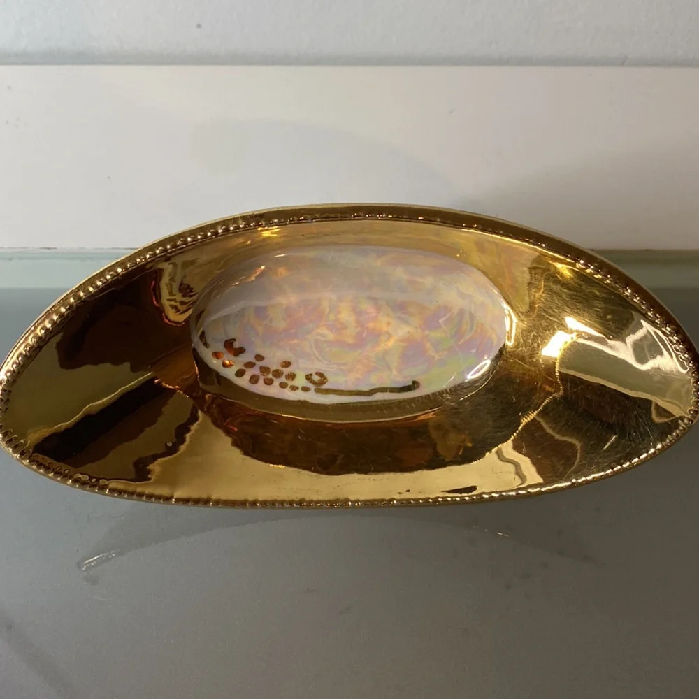 Vintage Bavaria Fine China, Iridescent Lusterware, Platter & Bowl Set 1920’s